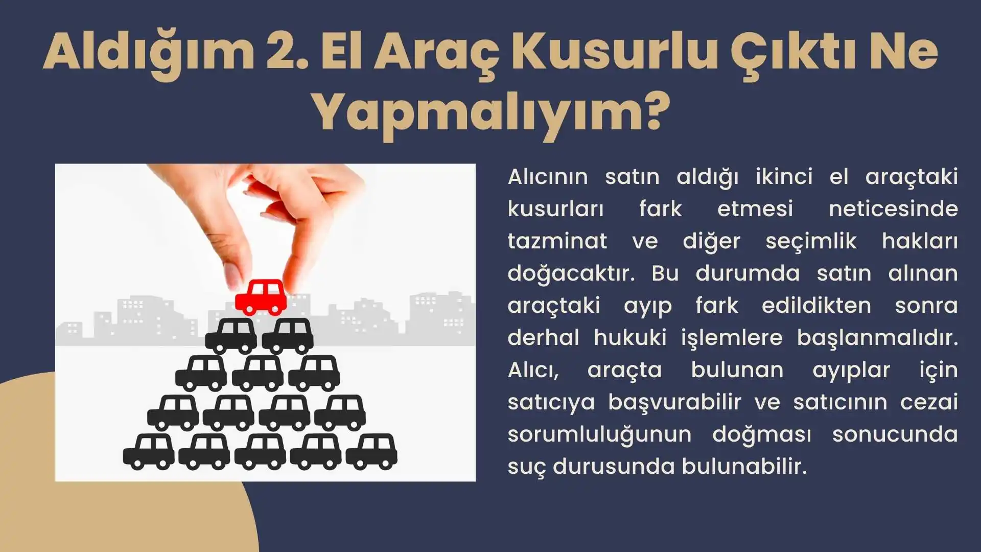 Aldığım ikinci el araç kusurlu çıktı ne yapmalıyım?